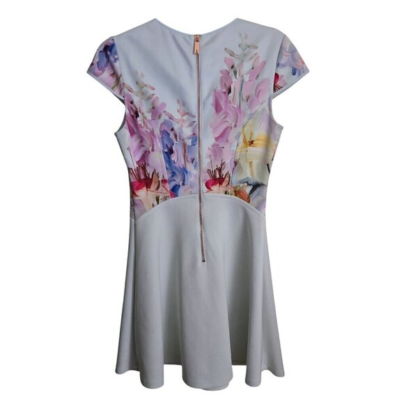 Ted Baker Rivana Hanging Gardens Mint Floral Designer Fit N Flare Dress Size 6 - Picture 3 of 11